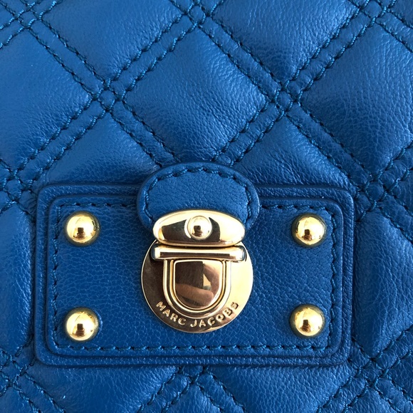 MARC JACOBS turquoise leather quilted handbag - Picture 3 of 5